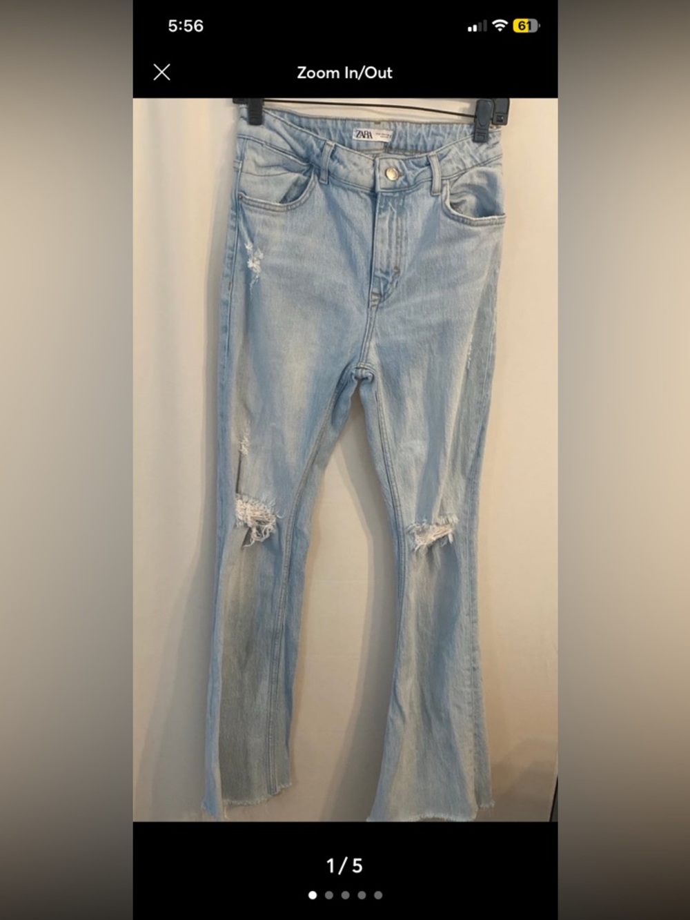 Zara Light Blue Women’s ripped Jeans